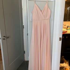 Light pink Lulu’s bridesmaid dress